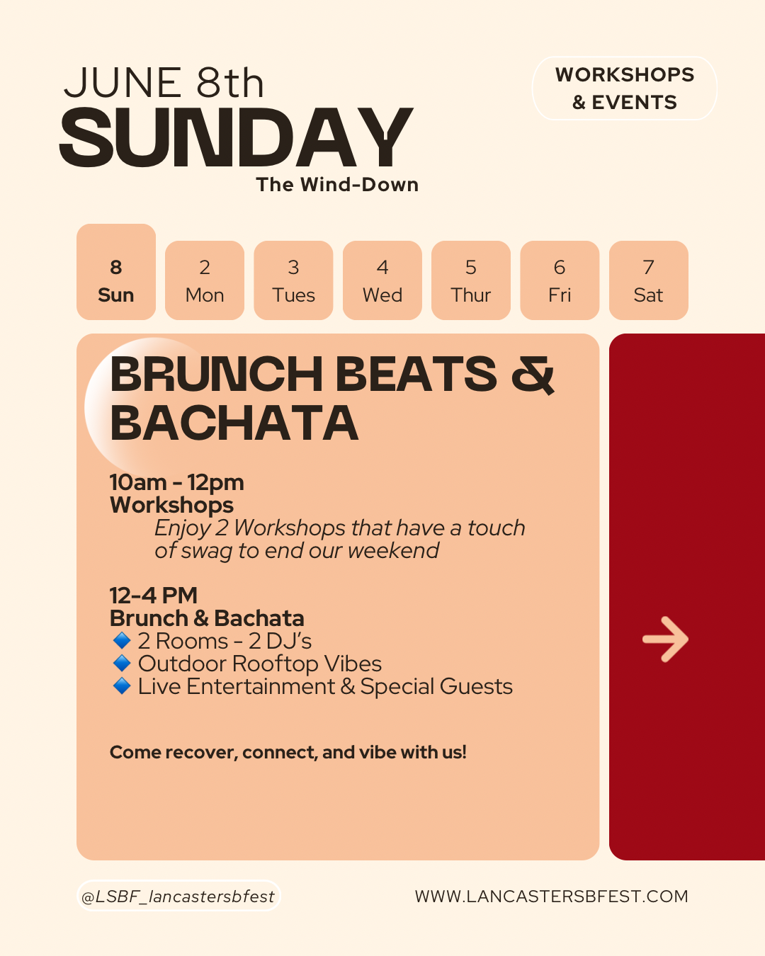 Lancaster Salsa/Bachata Fest Sunday June 8th Graphic